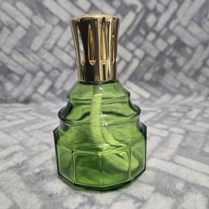 LAMPE BERGER Ondine Emerald Green Glass Gold Oil Fragrance Lamp Diffuser